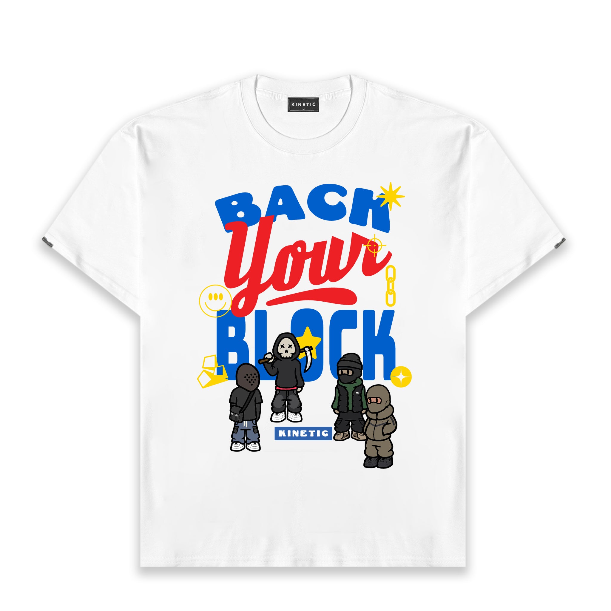 Back Your Block White Oversized Shirt