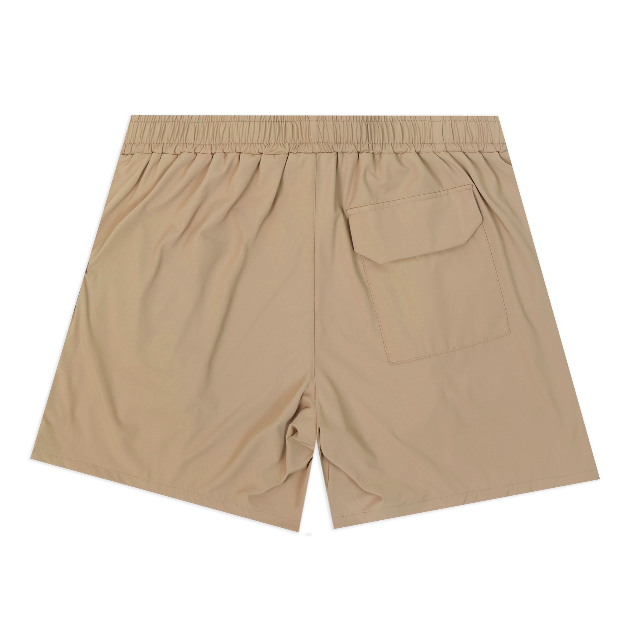 Khaki Nylon Cargo Shorts