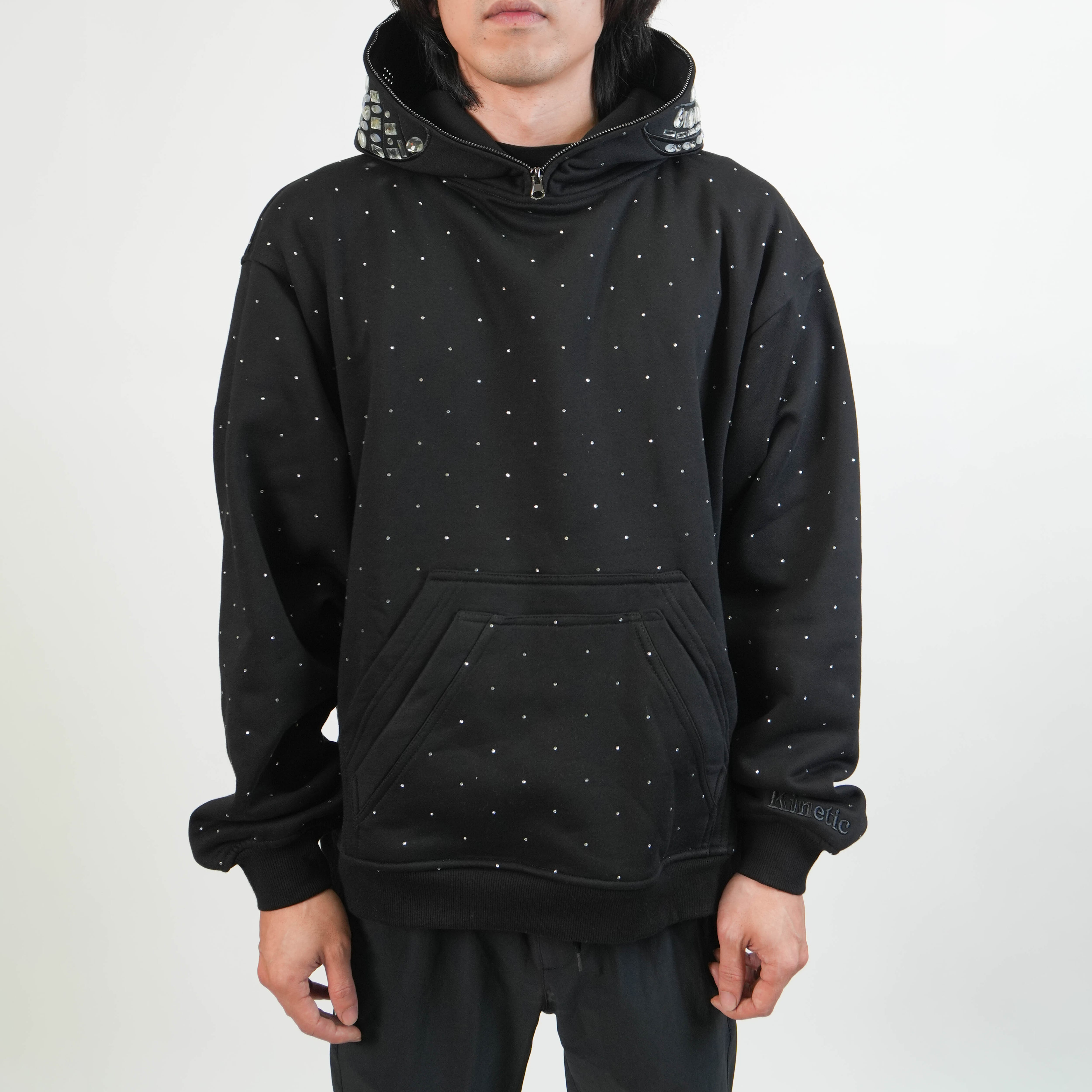 Rhinestone Black Hoodie