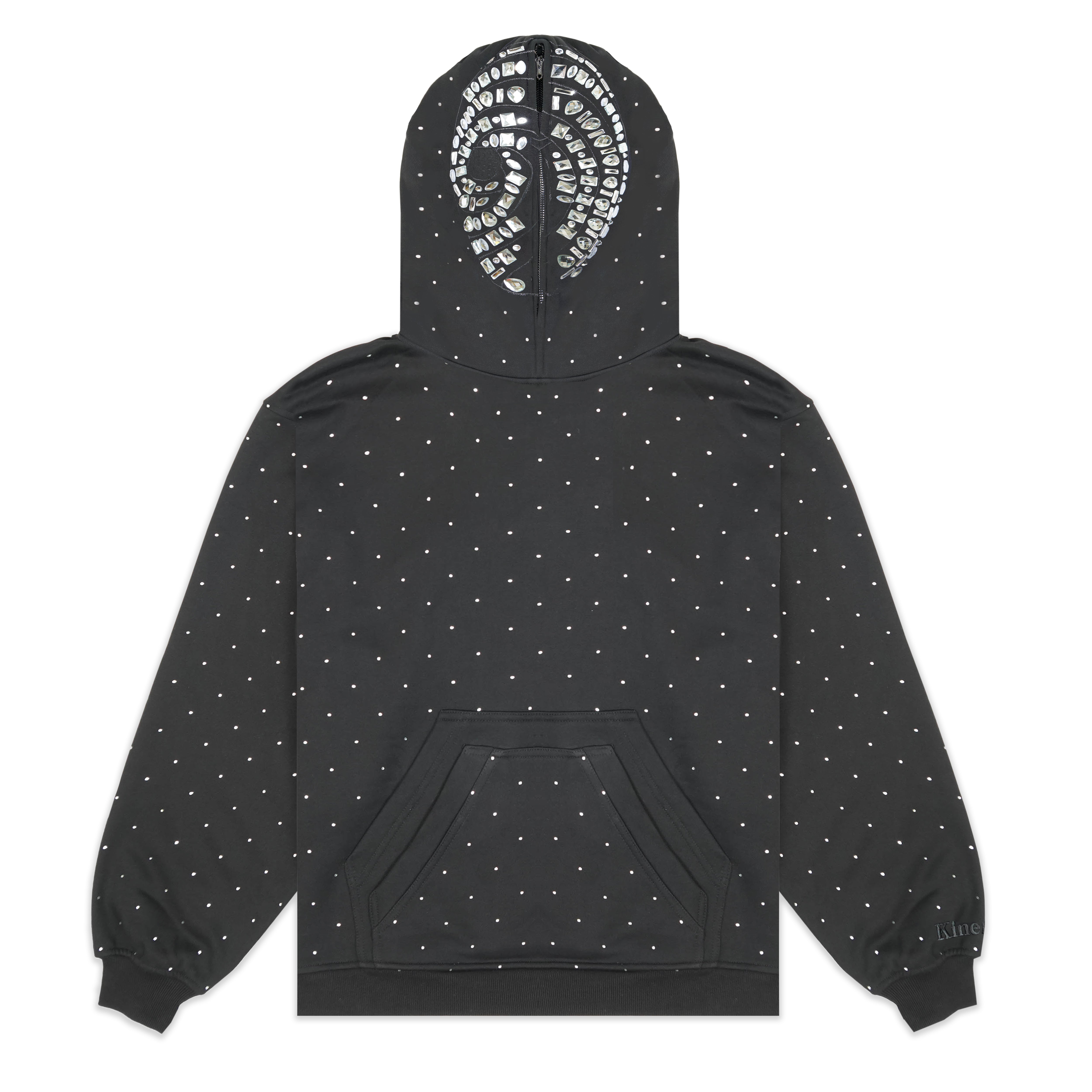 Rhinestone Black Hoodie