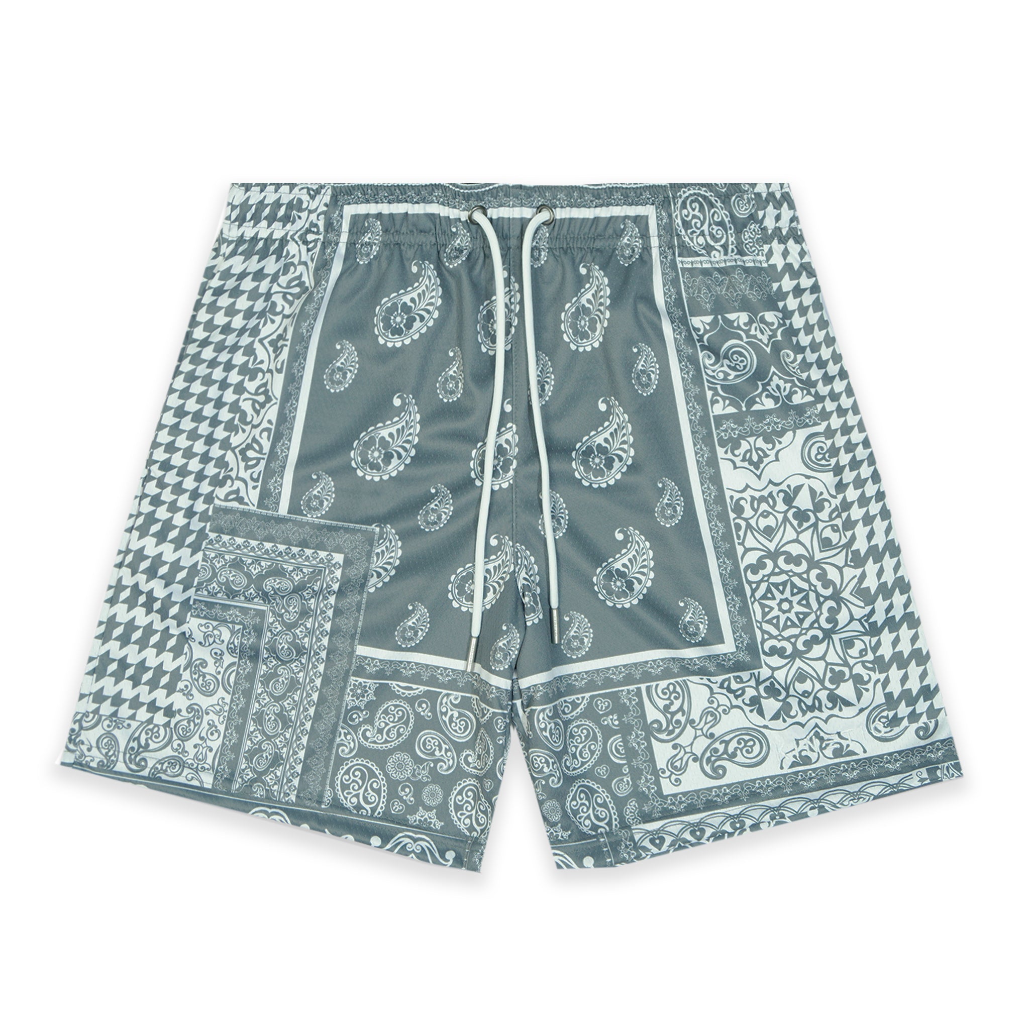 Sage Houndstooth Paisley Fundamental Short