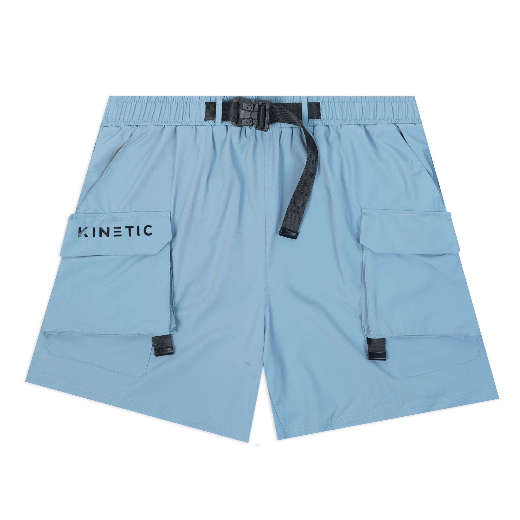 Sky Blue Nylon Cargo Shorts