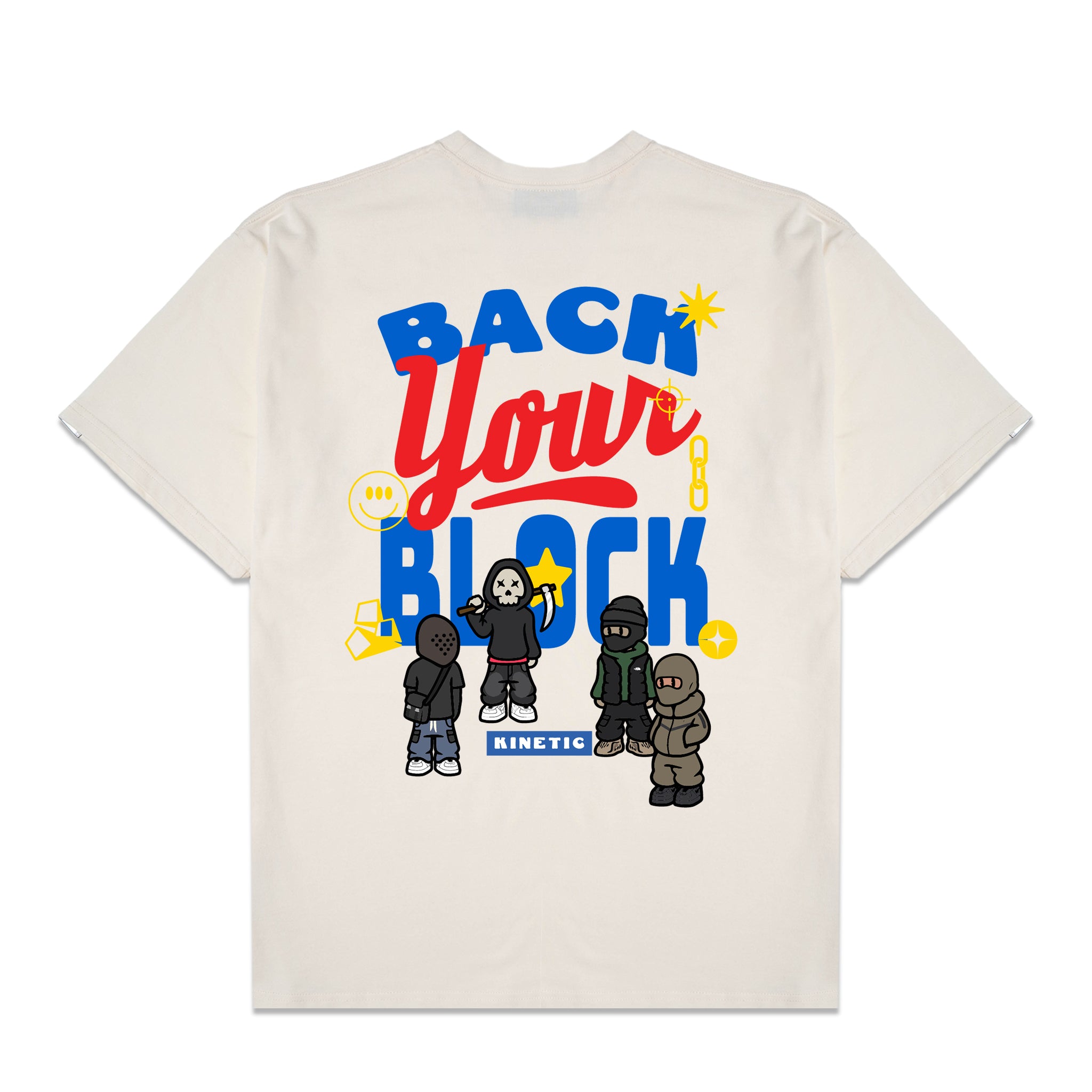 Back Your Block Cream Oversized Shirt