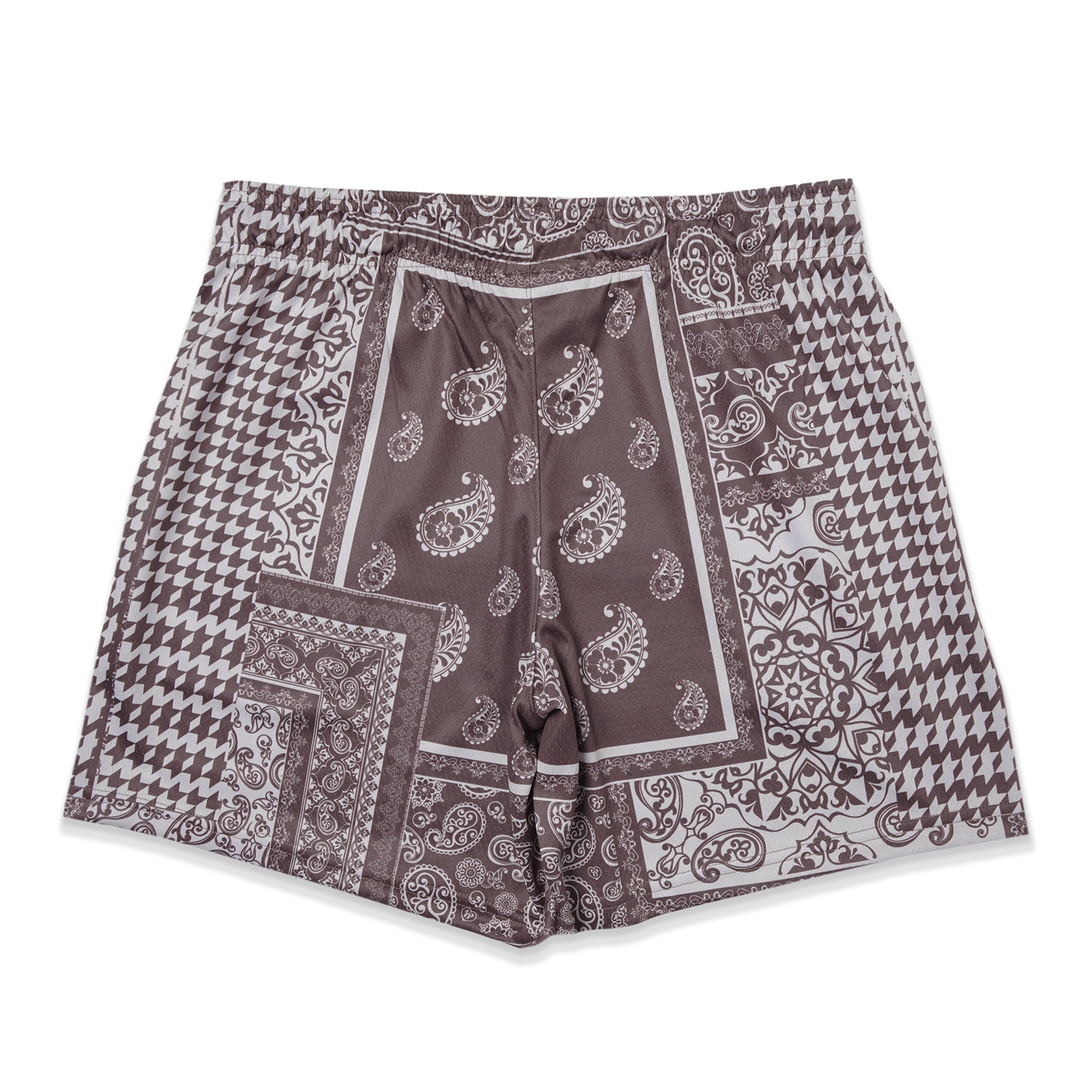 Umber Houndstooth Paisley Fundamental Short