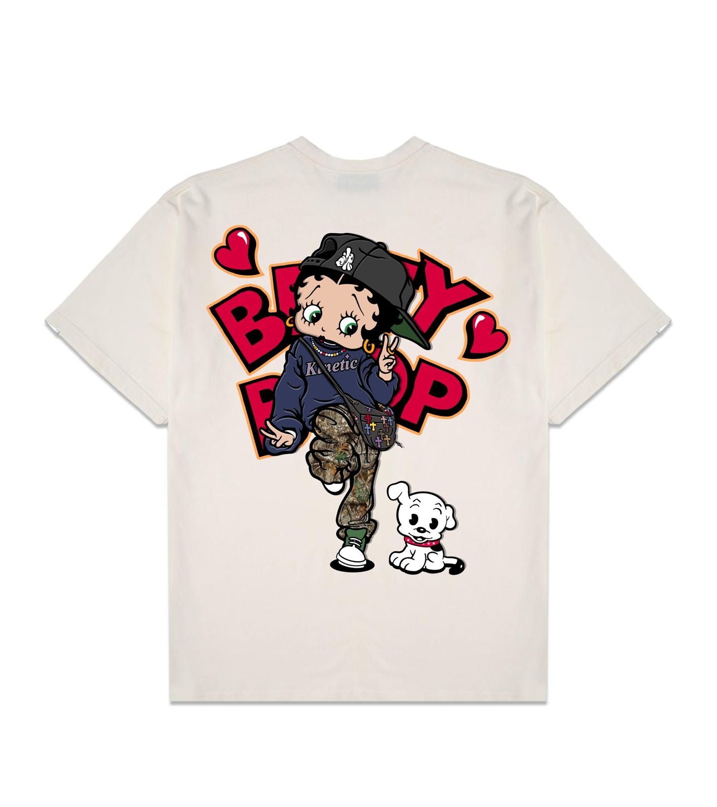 Betty Boop Cream Oversized Shirt