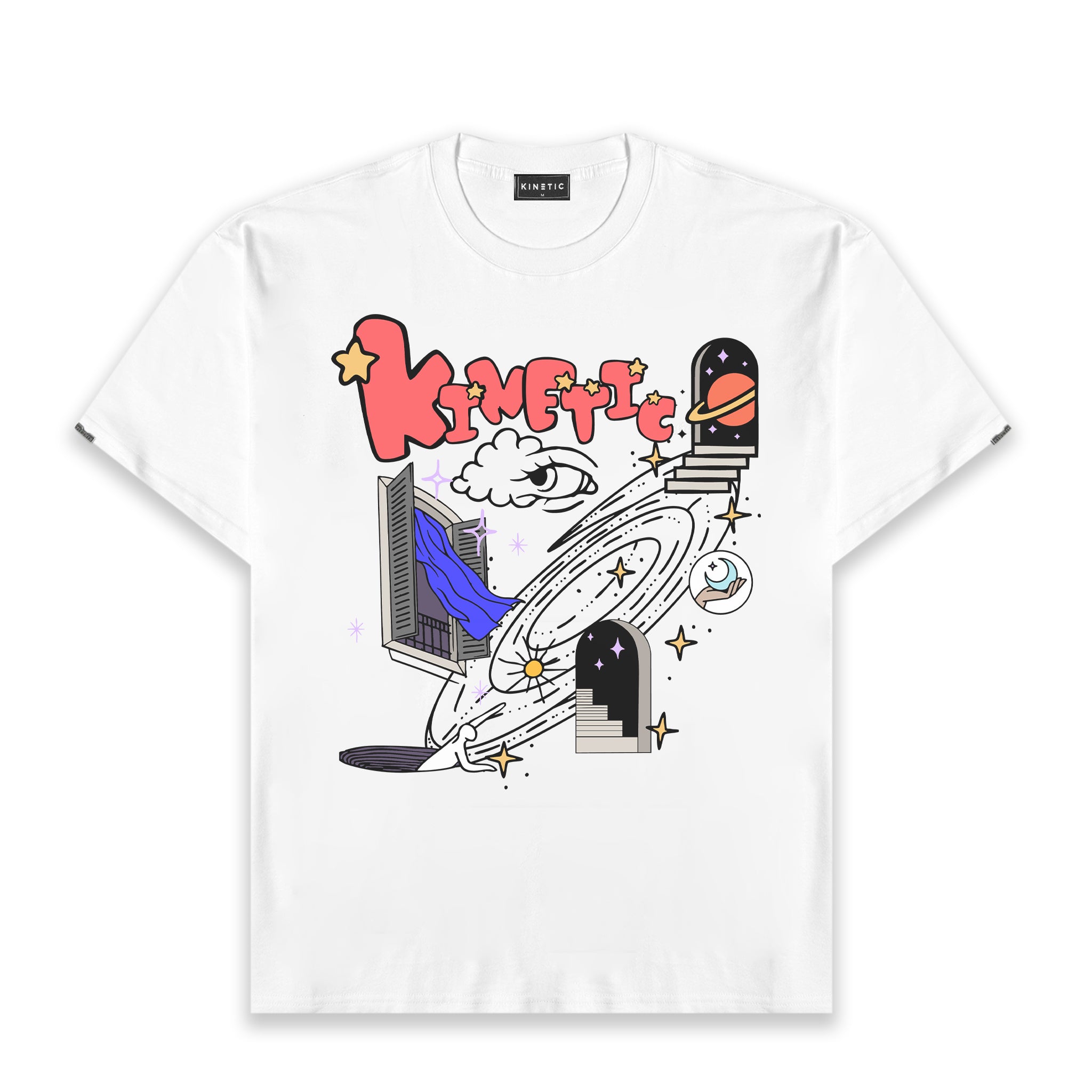 Window of Wonder White Oversized Shirt